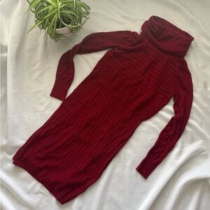 Aventura Deep Red Knit Dress, size Medium